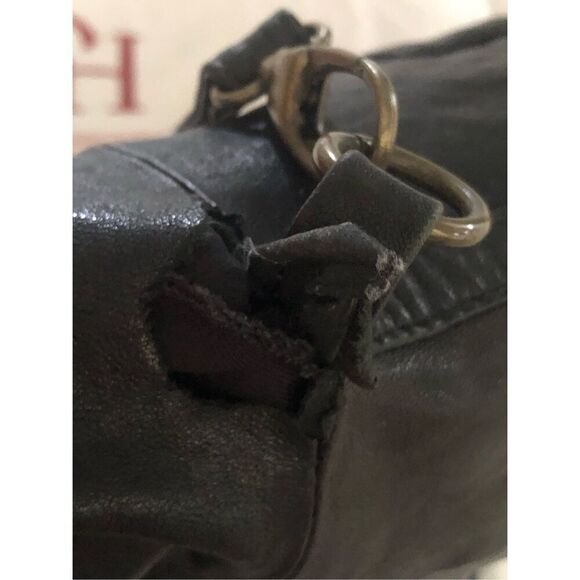 Bruno Rossi Firenze Black Leather Slouchy Hobo shoulder and crossbody bag - Picture 7 of 16